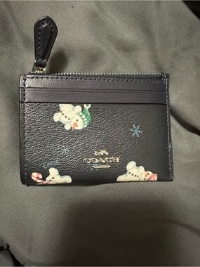 NEW Coach Snowman Card Case Wallet